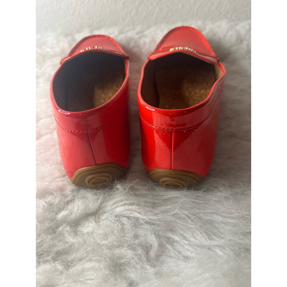 Kate Spade Cow Leather Slip on Loafer Shoes Women Size 9B Blood Orange - Picture 9 of 12
